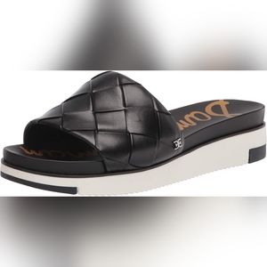 SAM EDELMAN ADALEY LEATHER SLIDE ON SANDAL SZ 8